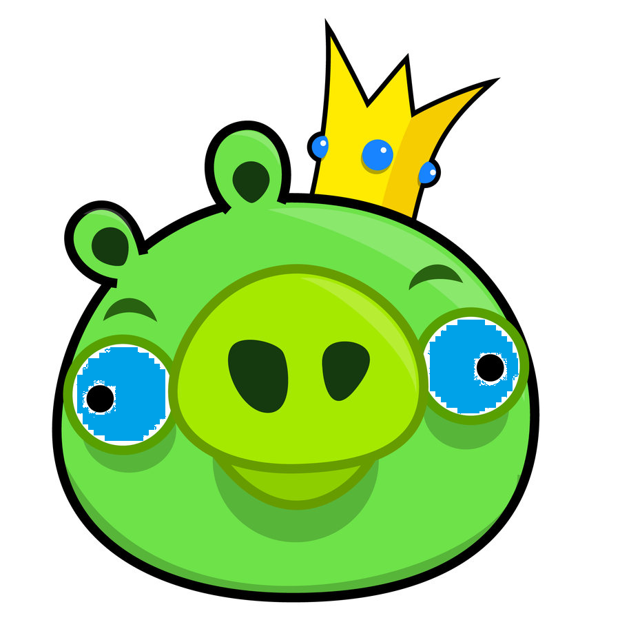 The Blue-eyed King pig Only appears in Angry Birds Extreme. 
