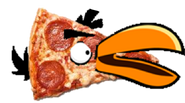 Pizza Bird - Throws explosive pizza slices (P.S.: you can't eat the bird, neither the explosive slices)