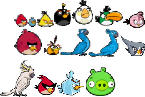 angry birds rio characters