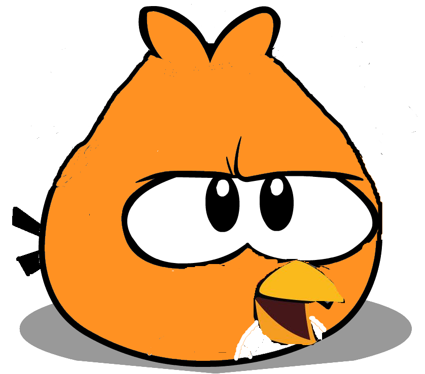 orange angry bird space