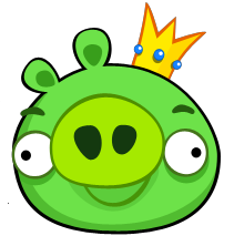 angry birds king pig crown