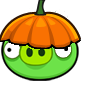 Pumpkin Troop - Same as Helmet Pig, but helmet is destructible.