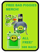 The bonus card for Bad Piggies. (Front)