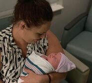 Jenny holding her niece Mia Nicole Green