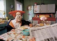 Angry Kid, Li'l Sis and Dad having Breakfast in "Curious"