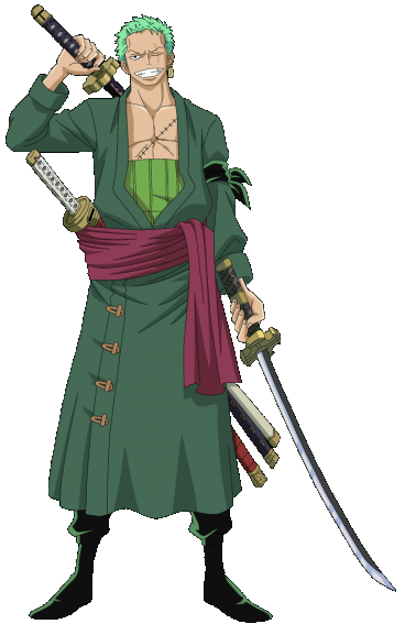 Dois personagens de anime com um segurando uma espada e outro com