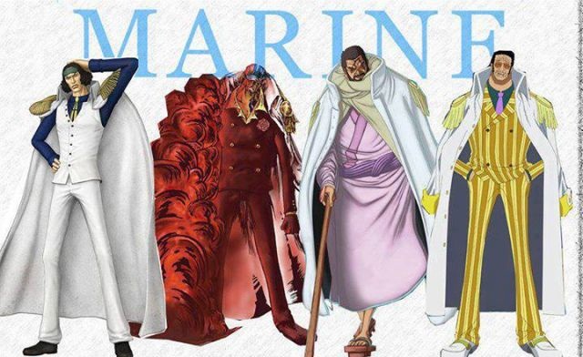 One Piece: Akuma no Mi de cada almirante da Marinha, classificada