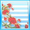 Glossy Flower Frame Red