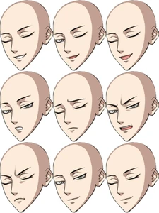 Mysterious Closed Eyes Expression