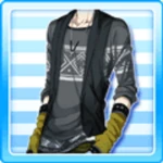 Punkish Long Vest Black
