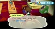 Том Нук говорит о ценах на репу в Animal Crossing: Let's Go to the City