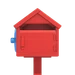 NH-House Customization-red wooden mailbox