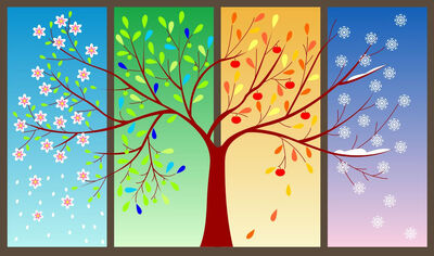 4 seasons clipart