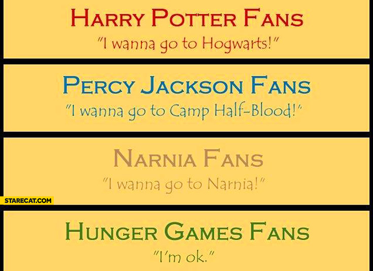 percy jackson hunger games harry potter