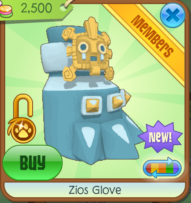 Zios Glove Animal Jam Collectors Item Worth Wiki Fandom