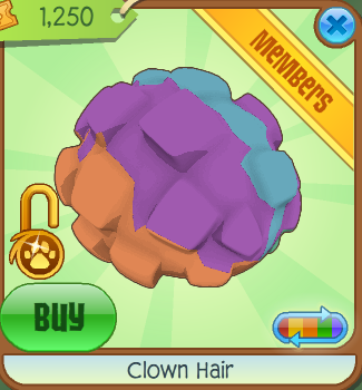 Rare Clown Hair Animal Jam Collector S Item Worth Wiki Fandom