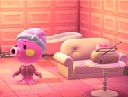 Marina in her pajamas due to Sickness