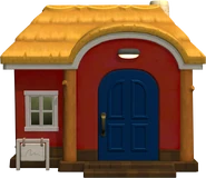 La façade extérieure de la maison de Faustine dans New Horizons