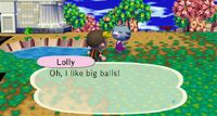 Lolly talking to the player