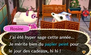 Rosine parlant du cadeau qu'elle veut pour le jour des cadeaux