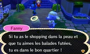 Fanny parlant au joueur
