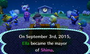 Player is declared mayor of the town