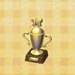 Gold bug trophy in New Leaf