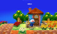 La maison de Kanga vue de l'extérieur dans New Leaf