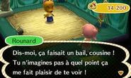 Rounard accueillant le joueur