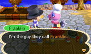 Franklin introducing himself in New Leaf