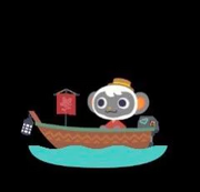 Image of Niko's loading screen image, where he is seen riding his boat.