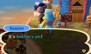 Keaton giving the player his picture.