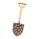 Black Printed-Design Shovel