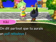 Kiki parlant au joueur