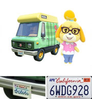 Comparison between Isabelle's license plate and official Californian license plate