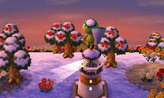 A player on top of a lighthouse reminiscent of City Folk.