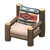 NH-Log sofa-dark wood-geometric print