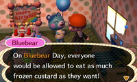 Bluebear celebrating her birthday.