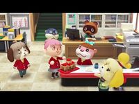 Une image représentant une joueuse chez Tom Nook