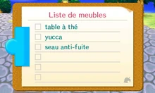 Exemple de liste donnée dans les excursions récup