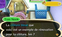La clôture bleue dans New Leaf