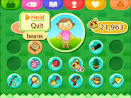 Icons of good-luck roll and beans. There's no changes for the status icon above when a player is equipping one of them.