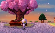 Les pétales de cerisiers qui volent dans Animal Crossing: New Leaf