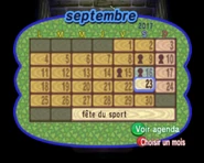 La date de l'événement indiquée dans l'agenda