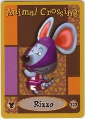 Animal Crossing Amiibo Card 376 Rizzo
