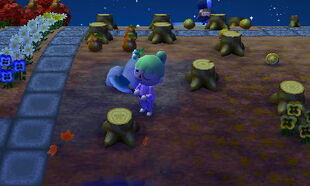 Tocón especial en Animal Crossing: New Leaf.