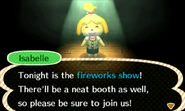 NL-todayisfireworks.png (409 KB) Isabelle in the loading menu announcing tonight's fireworks show