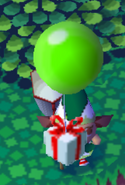 A green balloon.