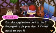 Chavrina parlant à la joueuse dans New Leaf