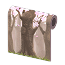 Cherry-blossom-trees wall as it appears in the player's storage